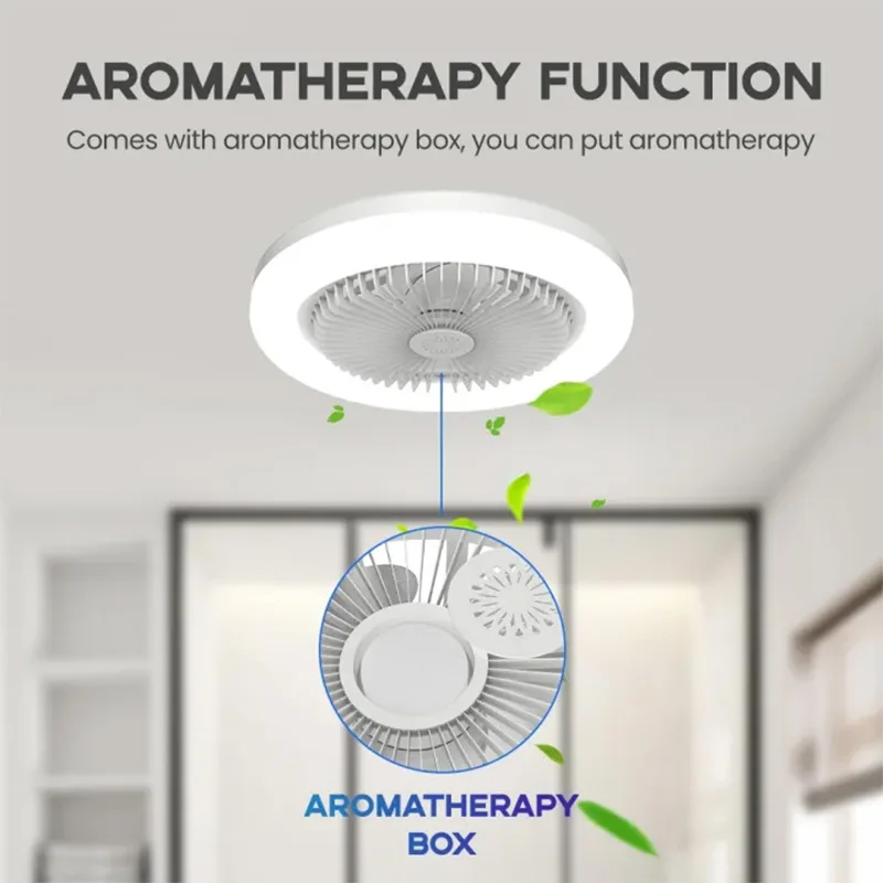 Imagem -06 - Luz de Ventilador de Teto com Controle Remoto Modo de Velocidades Led E27 Parafuso Lâmpada Quarto Silencioso Dupla Finalidade Lustre 2-in1