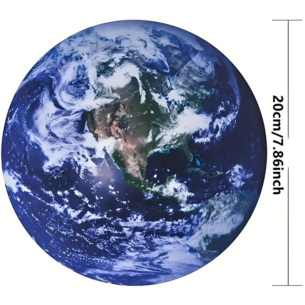 

Circular mouse pad with blue planet pattern design is made of rubber, anti-slip, washable and can be printed in high definition
