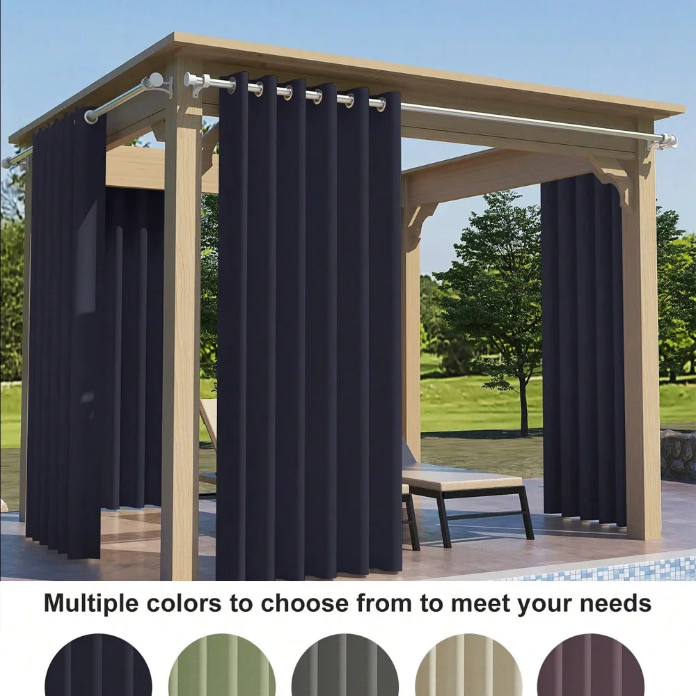 1PCS Terrace Sunshade And Windproof Outdoor Curtains Ultraviolet-proof Durable For Pavilion Porch Canopy Frame Sunshade Privacy