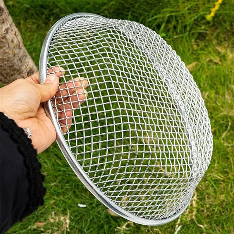 

TFORU-Stainless Steel Soil Compost Sieve For Capturing Soil Rocks & Sawdust Gardening Sand Compost Sieve Sandstone Sieve