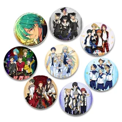 Ensemble Stars Idol Round Brooch Cartoon Cosplay Badge Icons Lapel Pins for Backpack Gifts Isara Mao Sakuma Rei Tsukinaga