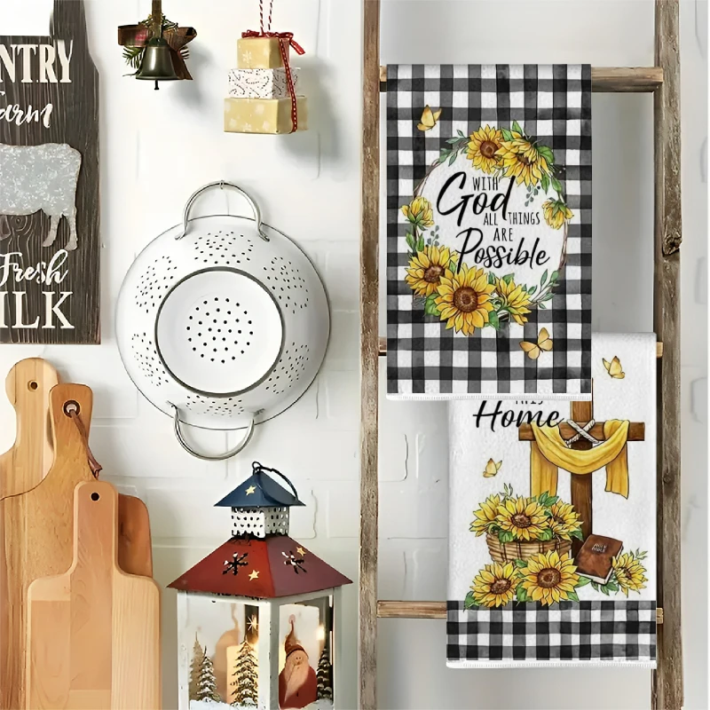 2 Stück, schwarz-weiß karierte – Home Cooking Is The Best Bewertung und Preis