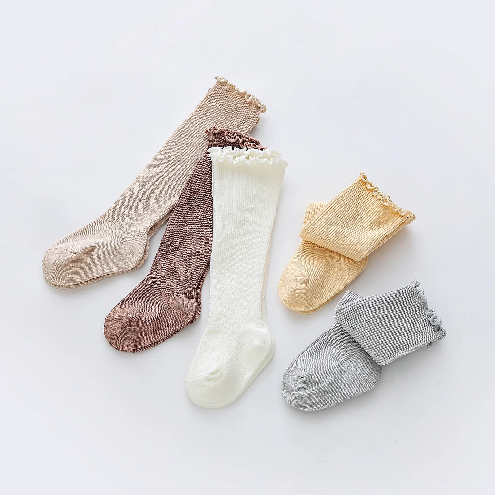 Toddler Baby Thigh High Socks Adorable Solid Color Uniform Stockings Comfortable Knee High Socks for Daily Wear