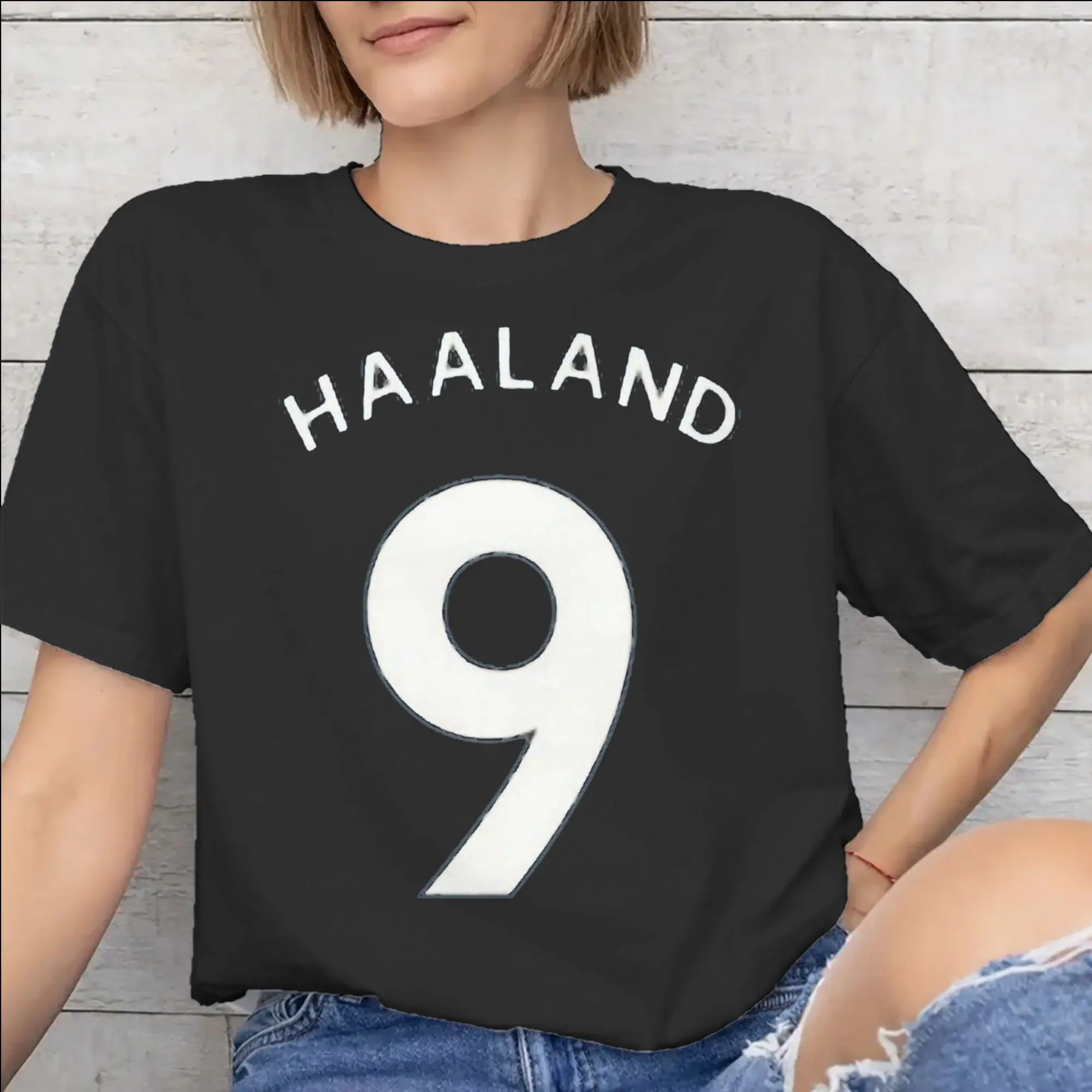Футболки Haalands Accessories для мужчин и женщин, 100% хлопок, с графическим принтом, футбольная футболка, одежда