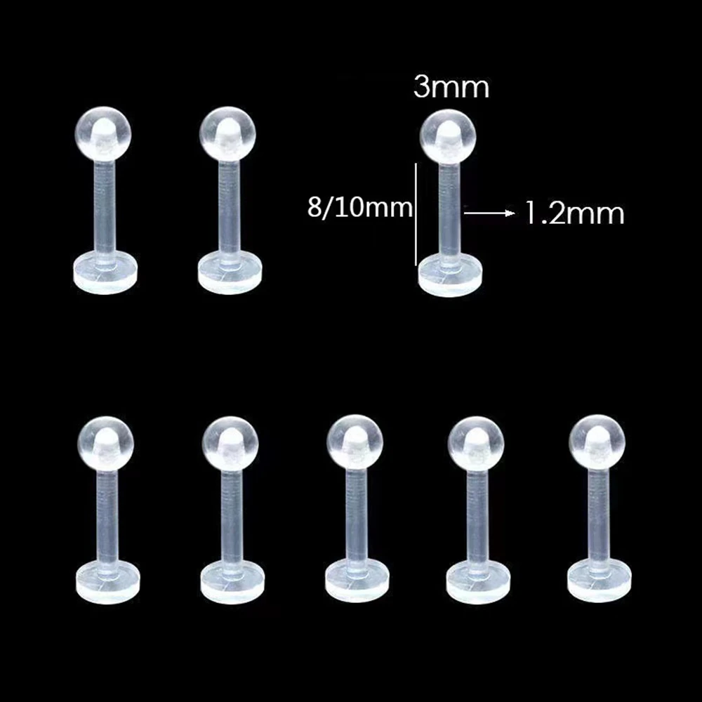 30X يختلف سيليكون مرنة حدوة الحصان الأنف الحاجب الدائري بار الأذن Labret مونرو الشفاه مسمار التجنيب ثقب 16 جرام 1.2 مللي متر