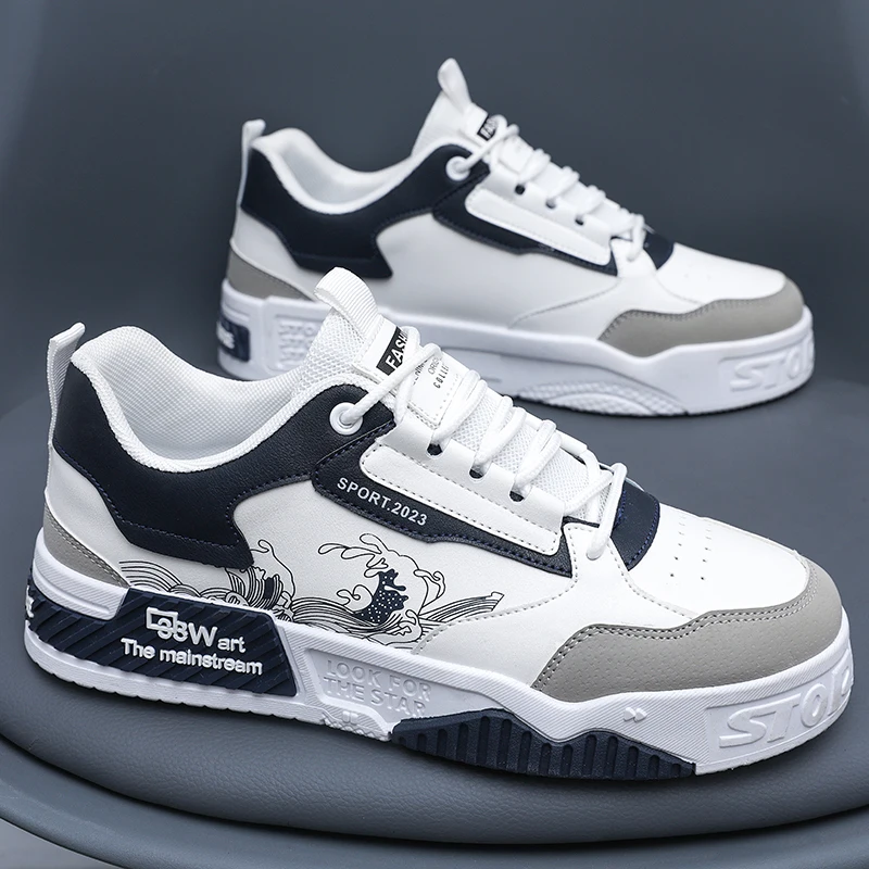 

Sports and leisure shoes, men's shoes, marathon oversized air cushioned shoes, fly woven all season rubber, wear-resistant, anti