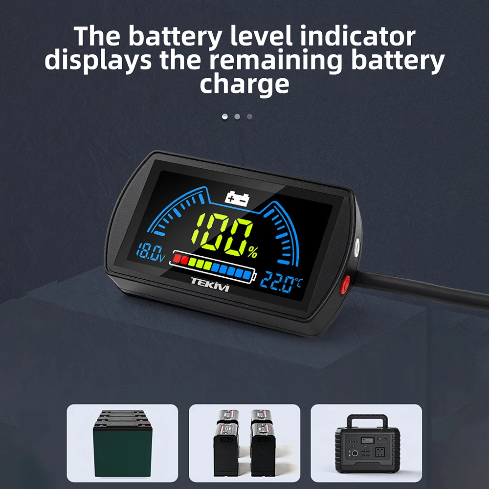 DC 7-100V LCD Digital-Voltmeter Fahrzeug-Energieanzeige mit Temperatursensor – Detail 9