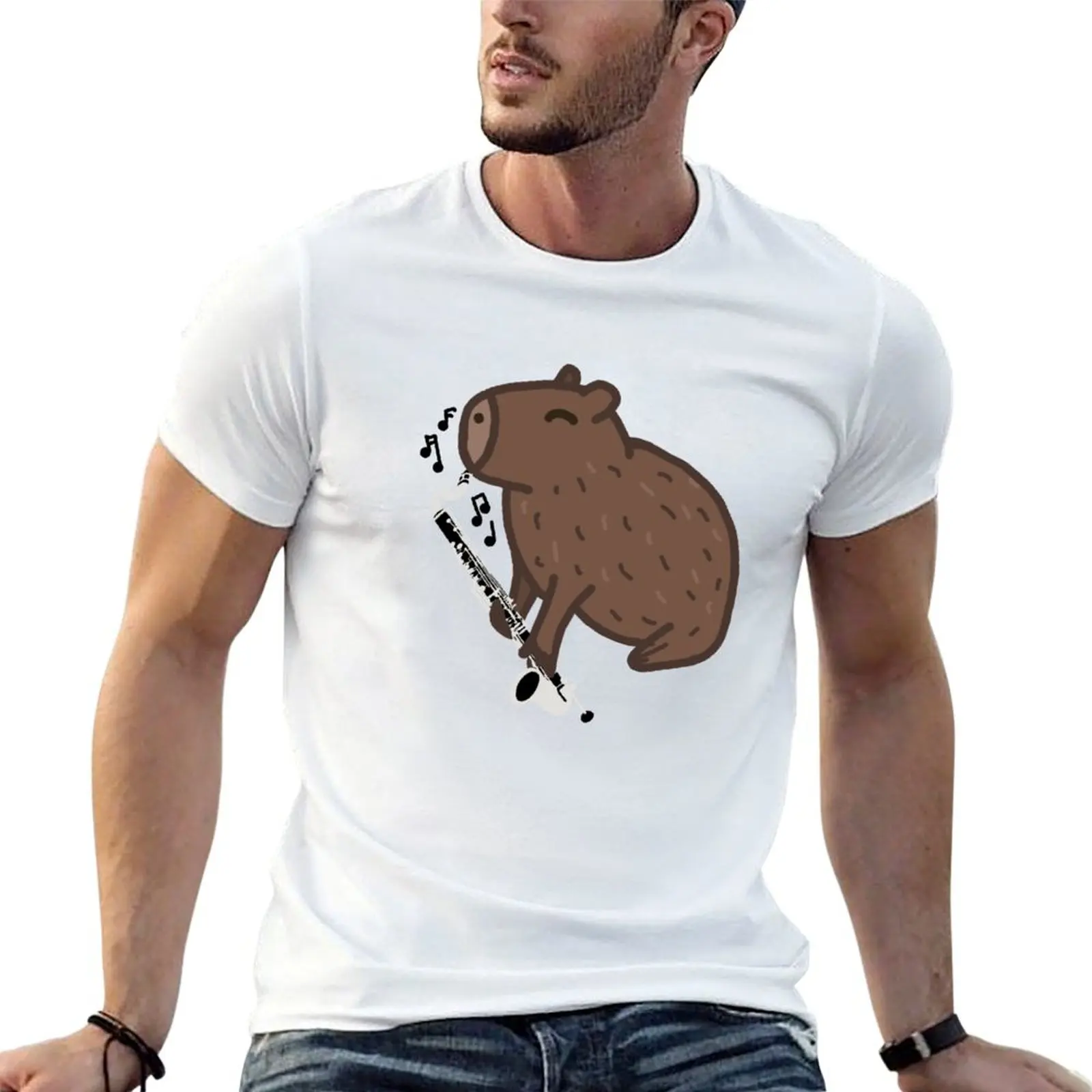 Bass Clarinet Capybara T-Shirt Holiday Party Tee Shirt