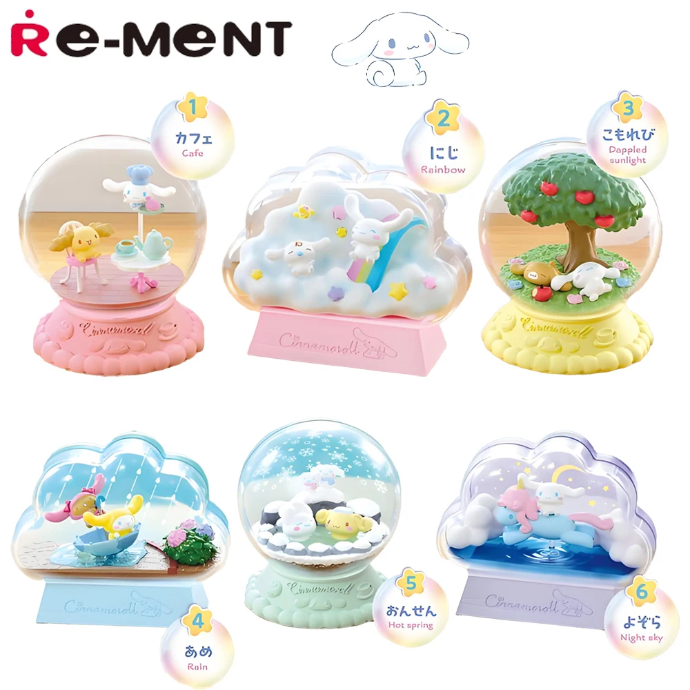 

Pre Sale Original Re-Ment Sanrio Cinnamoroll Terrarium Collection Fluffy Happy Days Full Set Figures Model Toys Gifts for Girls