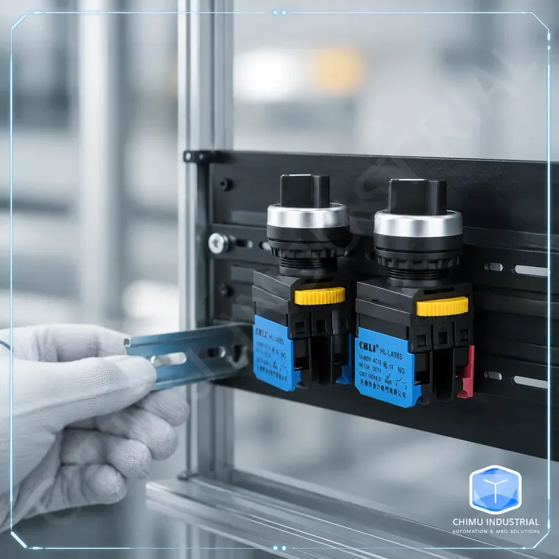 【CHIMU INDUSTRIAL】 for LA38S-10X/2 11X/2 20X/3 Selector Switch 22mm 2 Position 3 Position Self Latching