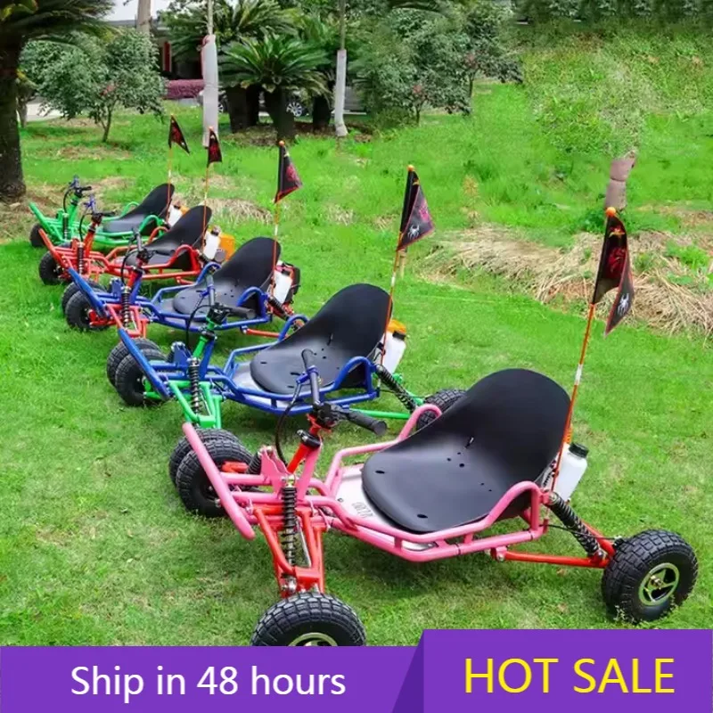 

YTYIN Kid Mini Suspension Handlebar 90cc Outdoor Sport Go Kart Sand Cross Through Go Kart