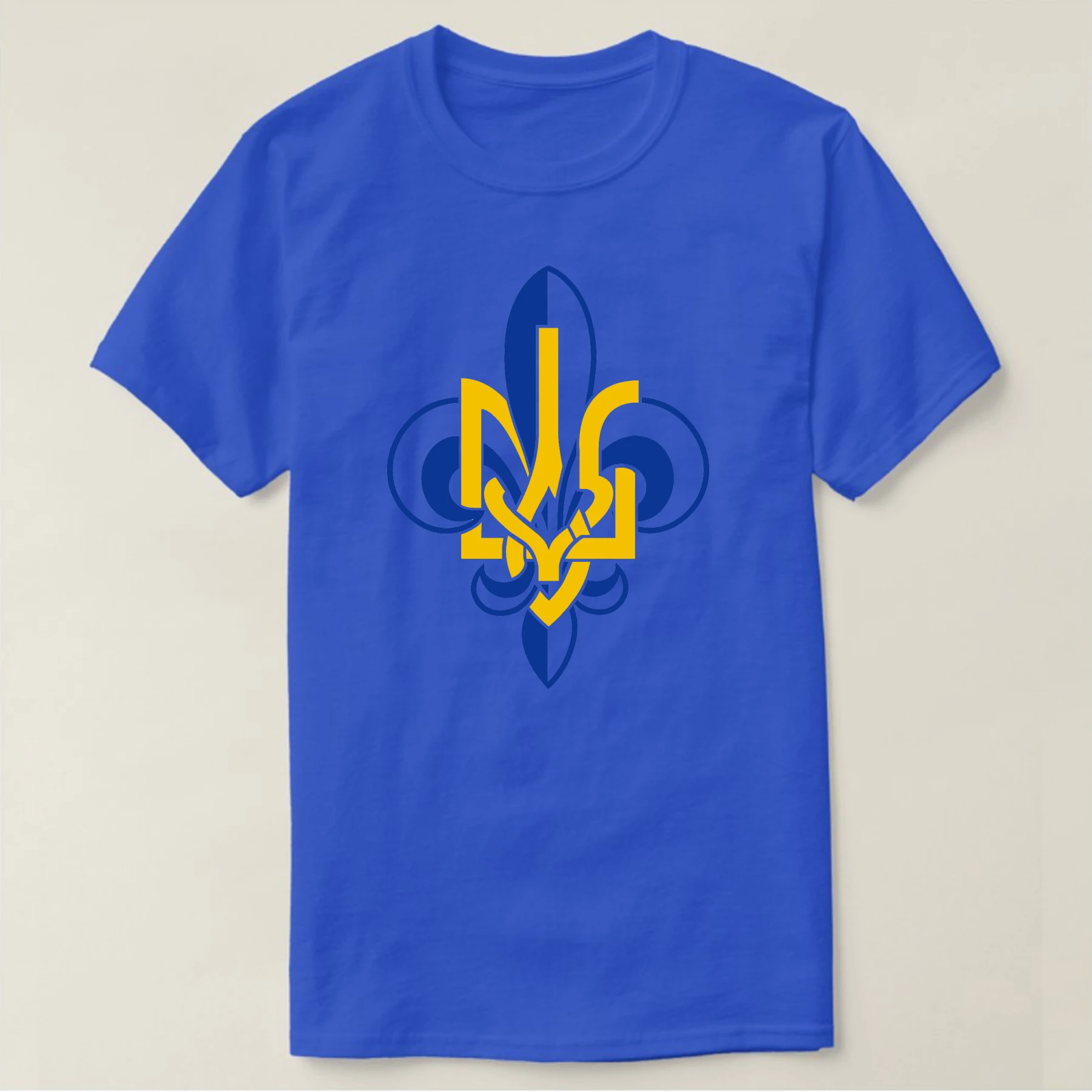 Novel Ukrainian Trident Badge T Shirt. High Quality Cotton, Large Sizes, Breathable Top, Loose Casual T-shirt S-3XL