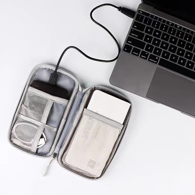 Portable Cable Digital Storage Bags Organizer USB Gadgets Wires Charger Power Battery Zipper Cosmetic Bag Case Accessories Item