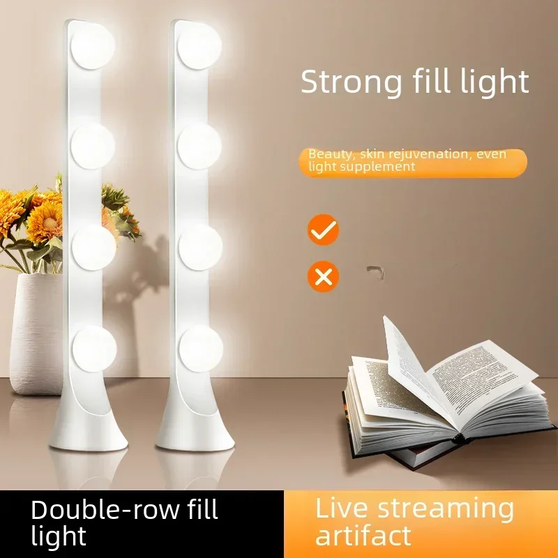 

Studio-Grade LED Desk Light - Dimmable Makeup Ring for Live Commerce, Zoom Meetings & YouTube Background Lighting