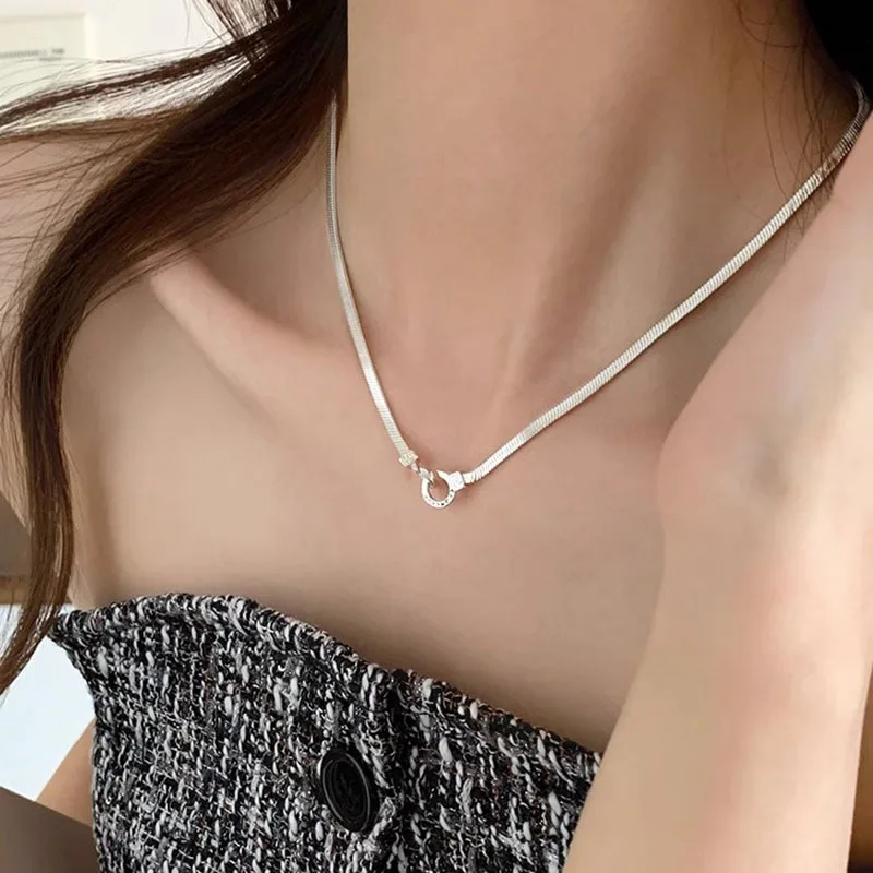 New Arrival Trendy Snake Chain 925 Sterling Silver Ladies Necklace Promotion Jewelry For Women Christmas Gifts