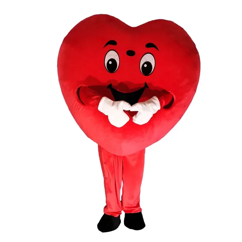 

Cosplay Cartoon Red Heart Love Mascot Costume Advertising Valentine's Day birthday Costume Fancy Dress Party Animal carnival