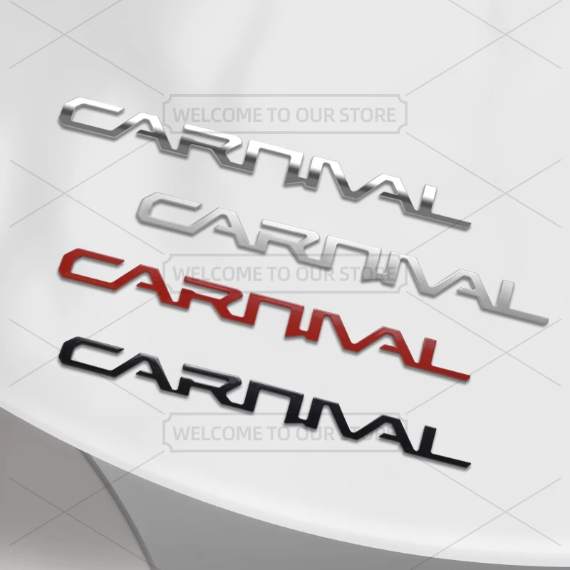 Carro 3d metal para kia carnaval ka4 híbrido gt linha corpo emblema emblema decalques auto cauda adesivo acessórios decorativos