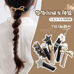 Telephone line, telephone rope, hair loop, rubber band, hair bubble braid, hair braid, children's wire, Instagram new model