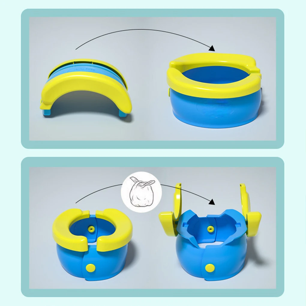 Orinal portátil de viaje para niños, orinal fácil de limpiar e higiénico, silla de inodoro, orinal duradero para bebé