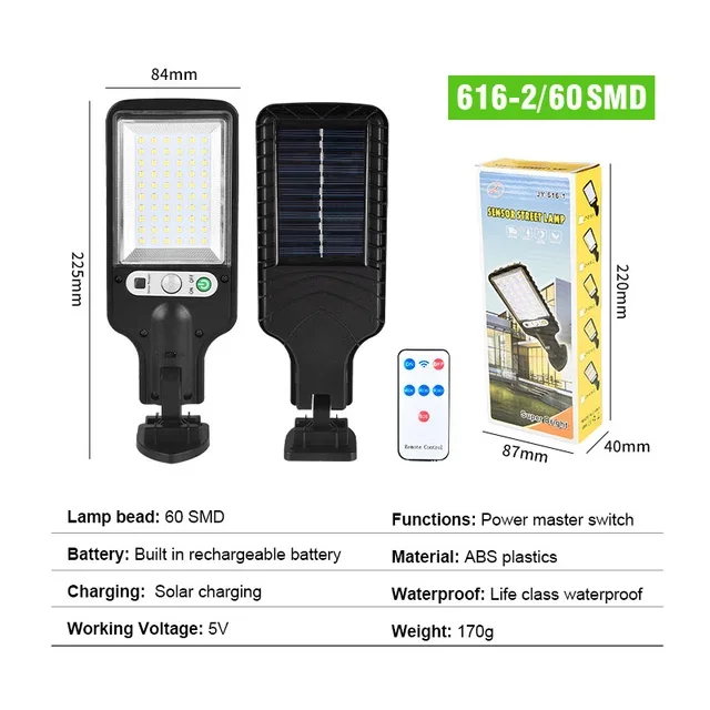 1~8pack Solar Street Lights Outdoor 108COB LED Solar Lamp With 3 Lighting Mode Motion Sensor Security for Garden Patio Path Yard