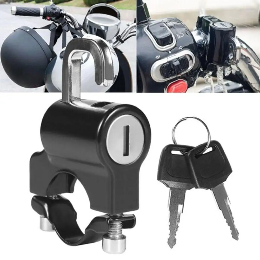 Helmet Lock for Motorcycle Scooter Atv Bicycle Universal Security Anti-theft Handlebar Lock  with 2Keys Handle Locks Anti-Theft