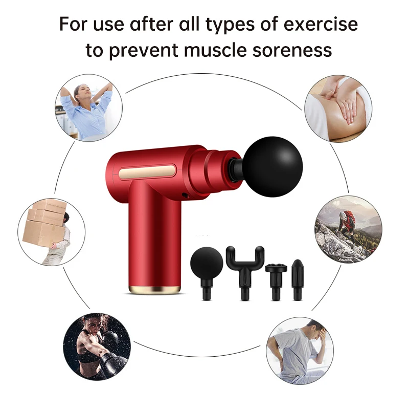 MINI Fascia Gun Portable Meridian Massager Electric Health Equipment Massage Gun Muscle Relax Body Relaxation Electric Massager