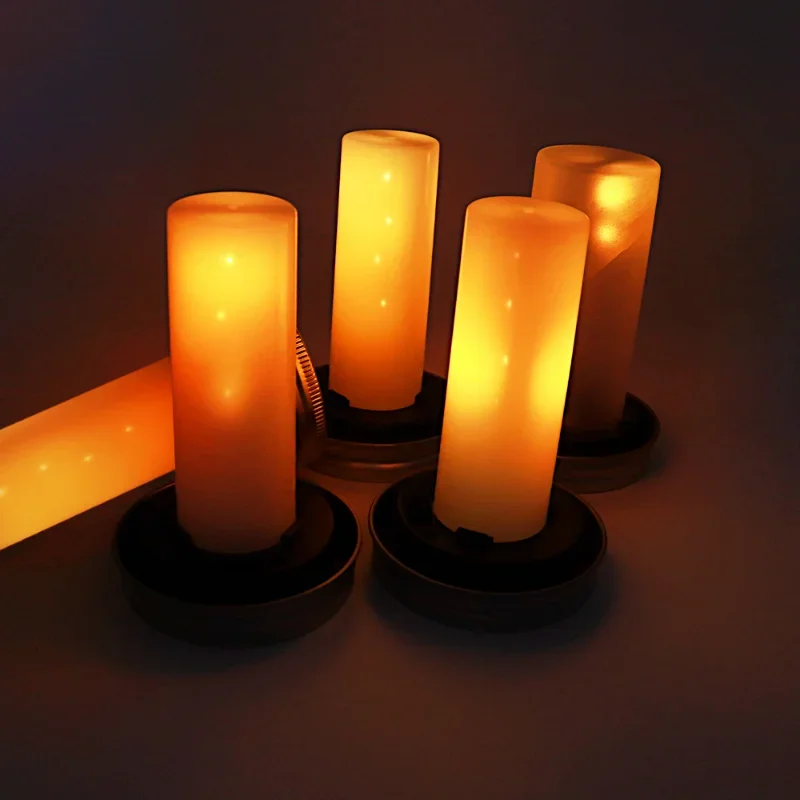 Lâmpadas solares decoração para casa atmosfera luz da noite ao ar livre interior luz decorativa chama vela lanterna iluminação