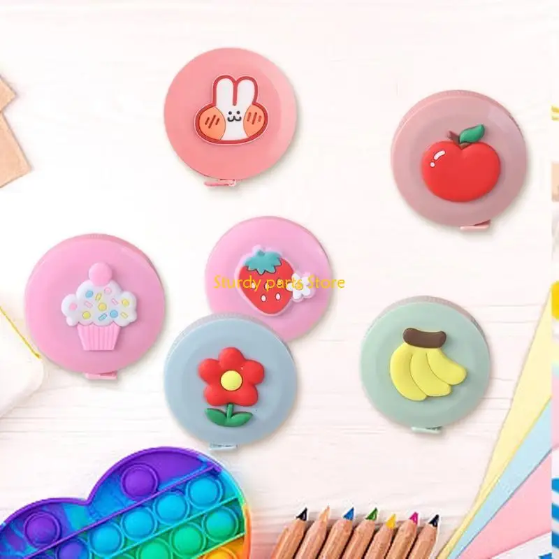 97QC Portable 150cm Circular Retractable Tape Measure Dengan Adorables untuk Siswa, Rumah Tangga, Profesional