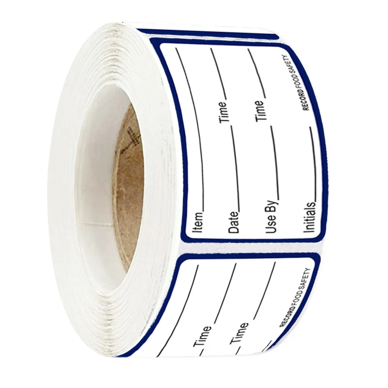 300pcs/roll Waterproof Date Content Label Kitchen Food Stickers Self-Adhesive Removable Food Storage Label