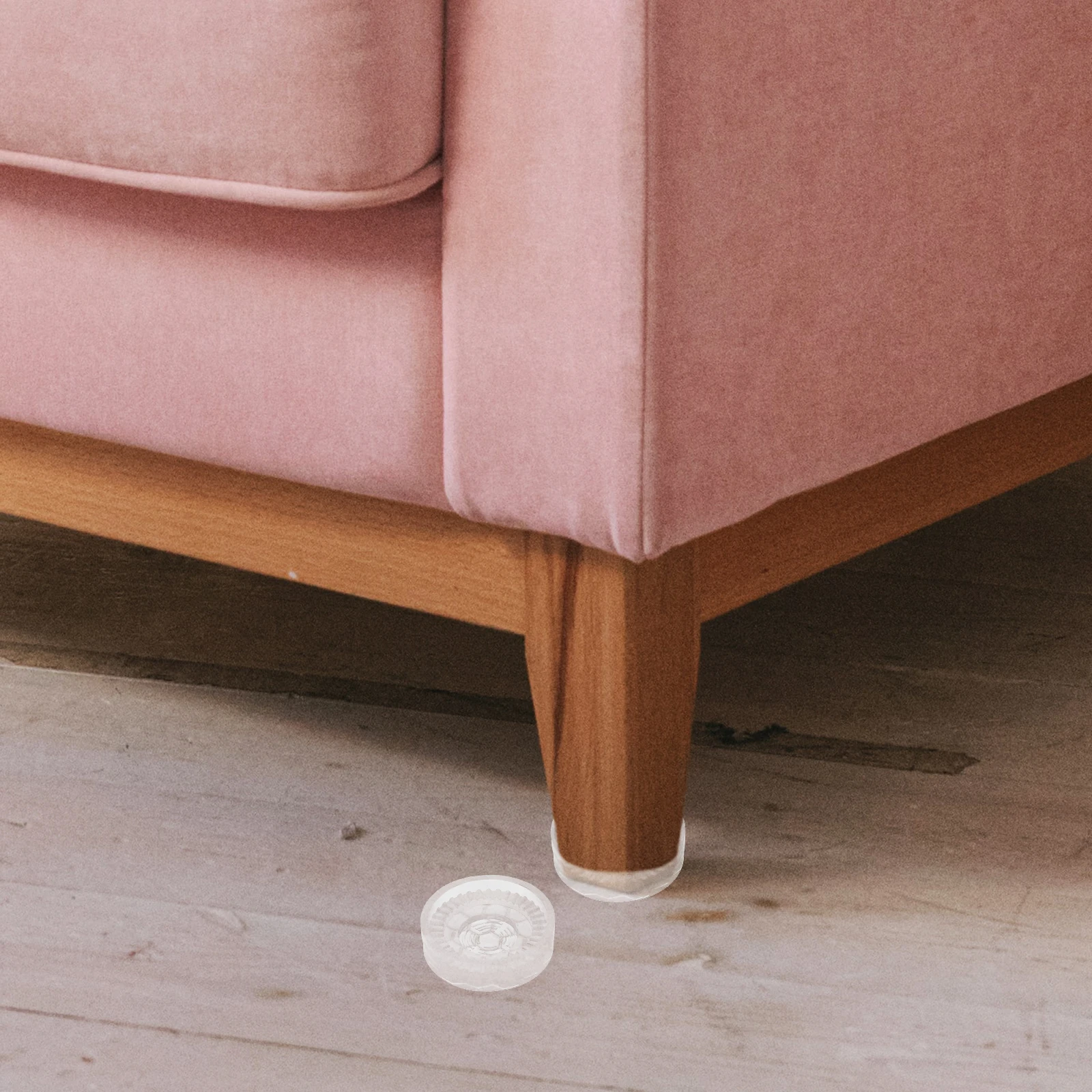

4 Pcs Anti slip Table Base Pad Leg Protector for Floor Silicone Feet Furniture Foot Pads Chair Covers 45mm Transparent Small