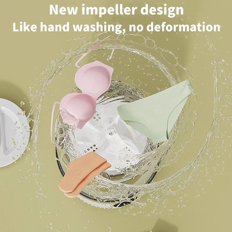 Wireless 1L Mini Washing Machine Portable Underwear Cleaner Socks Washing Machine Dehydratable Laundry Bucket