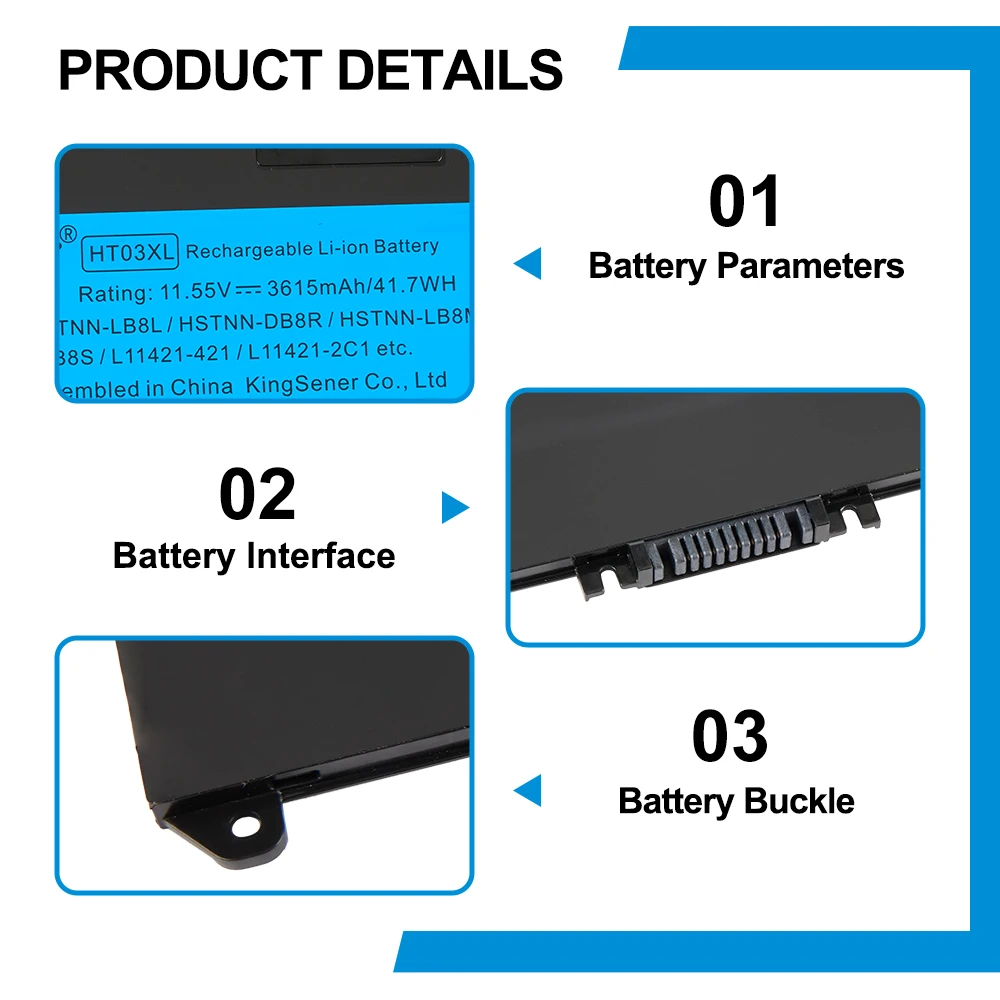 KingSener HT03XL Battery For Pavilion HP 14-CE0025TU 14-CE0034TX 15-CS0037T 250 255 G7 HSTNN-LB8L L11421-421 HSTNN-LB8M/DB8R