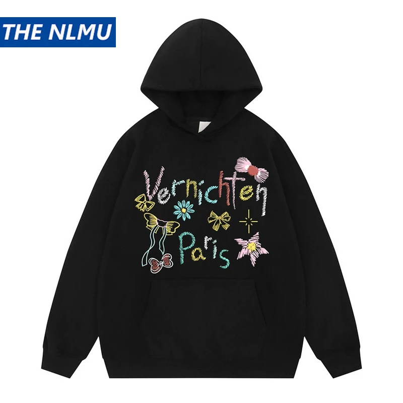 

Men Hoodies Y2K Streetwear Letter Graphic Hooded Sweatshirt Streetwear Hip Hop Baggy Pullover Harajuku Tops Clothing