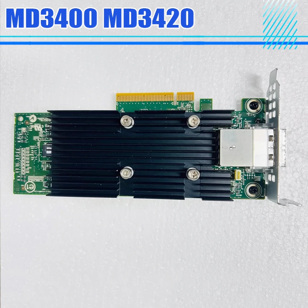 For DELL 12G SAS Dual Port HBA Card MD3400 MD3420 02PHG9 0T93GD Array Card