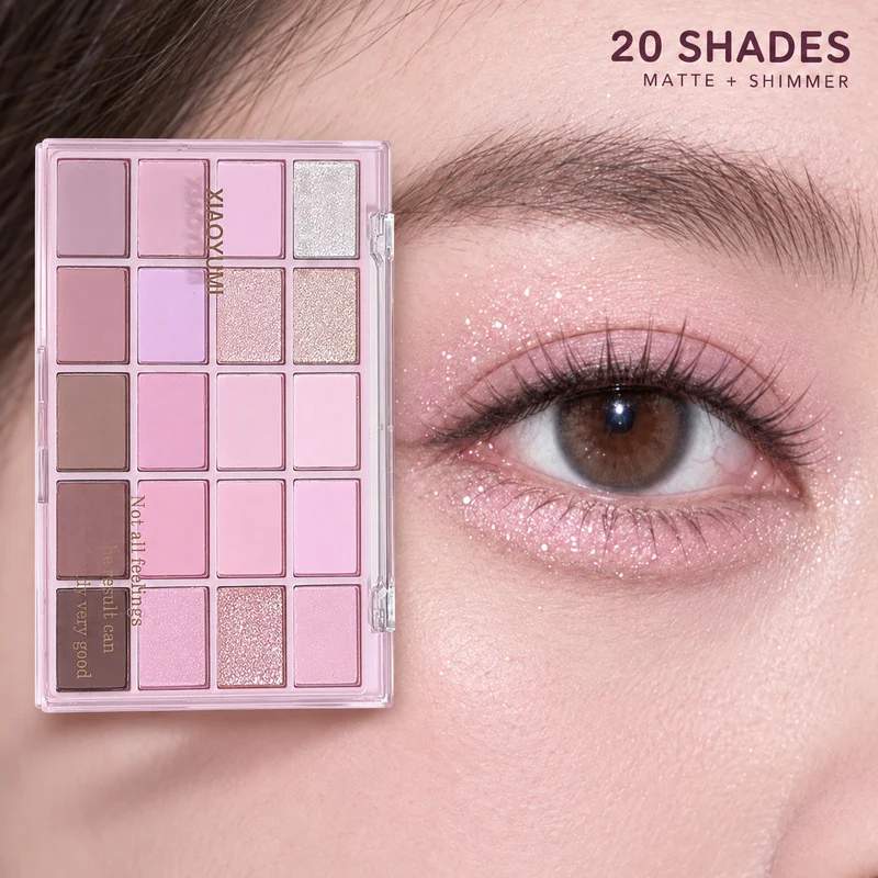 20 20 Color Eyeshadow Palette, Matte Shimmer Glitter Nude Pink Purple Brown Eye Shadow Makeup for Women Daily Party Smoky Eye Looks - Aliexpress Deal