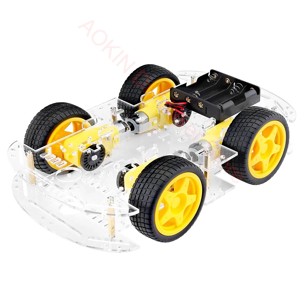 Smart Robot Car Chassis Kit with Speed Encoder 4WD & Battery Box for Arduino