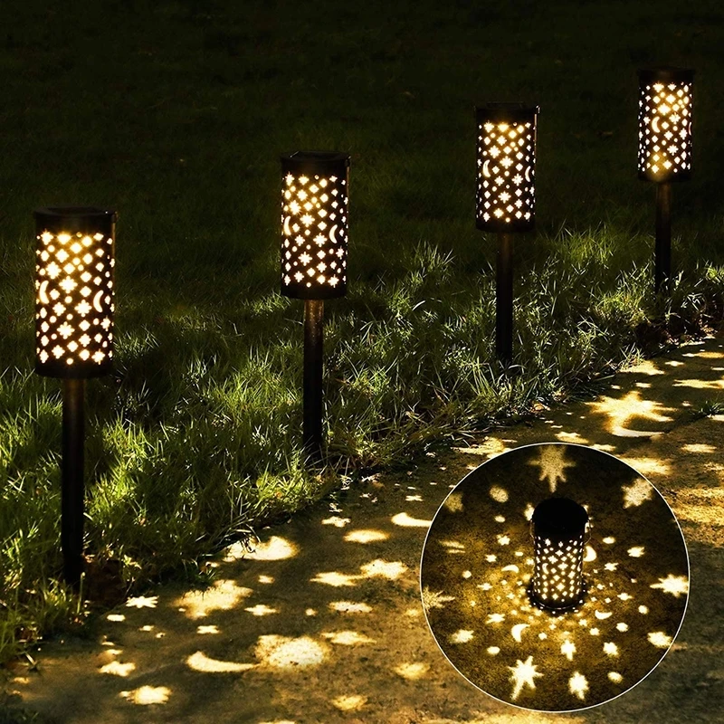 

Solar Light Outdoor Garden Light Iron Hollow Projection Light European Garden Decorative Landscape Light Shadow Light