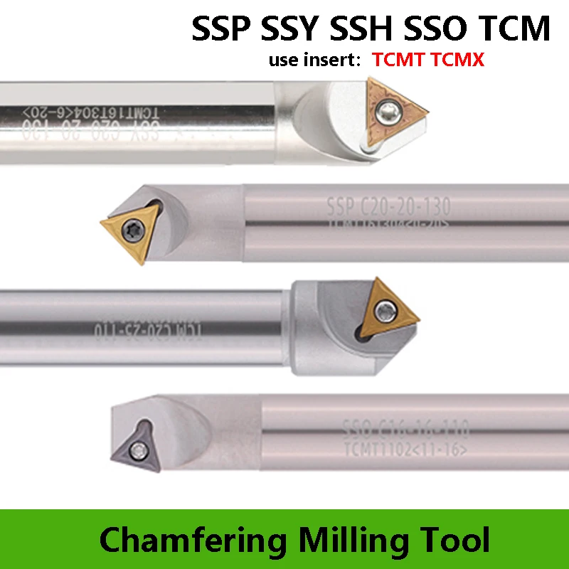 LIHAOPING 15 45 60 30 Degree Chamfering Tools SSO SSY SSP SSH TCM C16-16-110 CNC Milling Lathe Machine Cutter Inserts TCMX TCMT