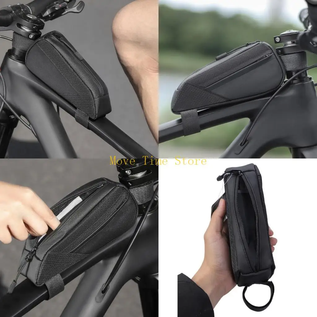 

92ME Cycling Front Tube Frame Holder Bag Bicycles Triple-Cornered Panniers Bag