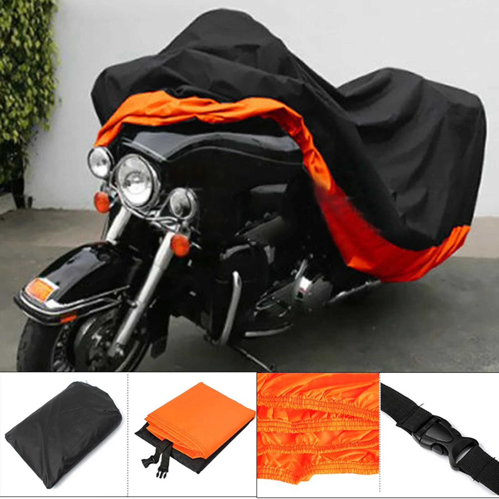 

XXXL Motorcycle Cover Fit For Harley Road King Electra Glide Street Glide Tourings / Honda Goldwing / Yamaha ROYAL STAR Venture