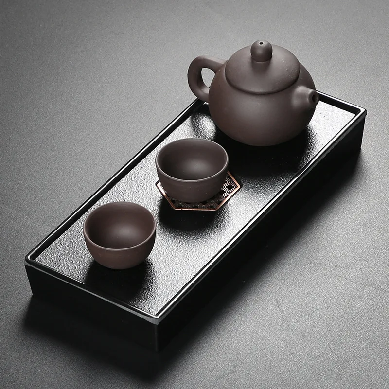 Kung Fu theeservies met theeblad, eenvoudige moderne theepot, Japans, hotelkamers, slaapzaal, thuis