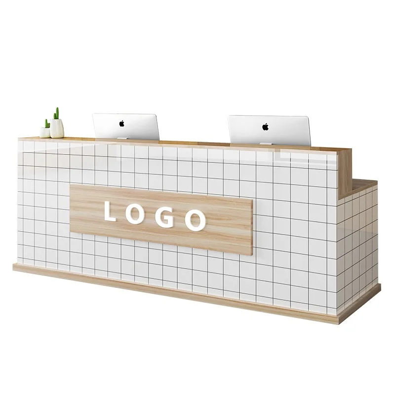 

Современные черные стойки регистрации Стильный дизайн Передняя касса Стойки регистрации Салон красоты Mostrador Negocio Коммерческая мебель