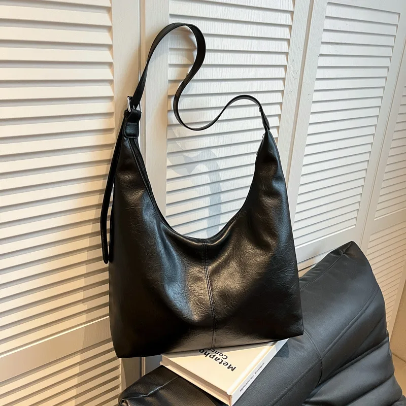 

Модная женская сумка - простая сумка через плечо большой вместимости в стиле ретро для осени/зимы, высококачественная большая сумка нового стиля