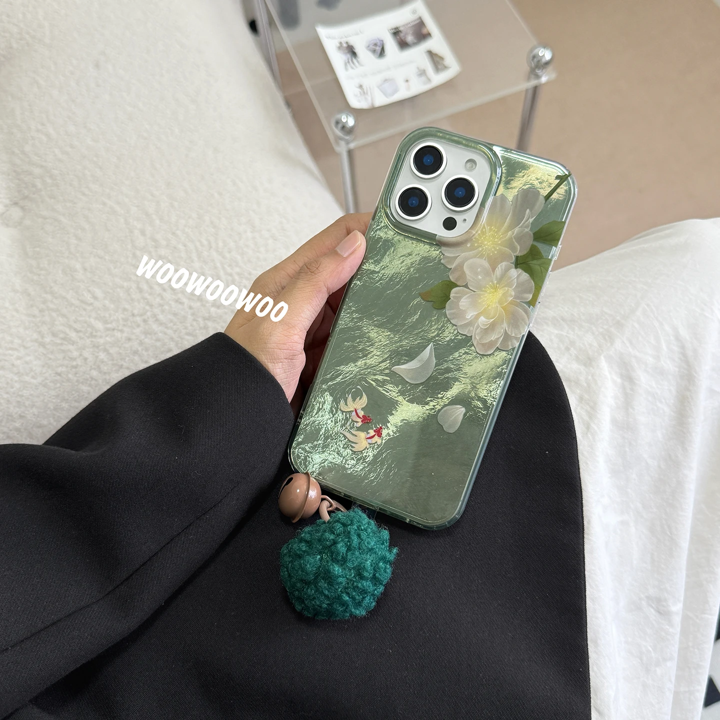 

New 2024 Chinese INS Flower carp Phone Case for IPhone 16 15 14 13 Pro Max Shockproof Ultra Thin Cover Phone case