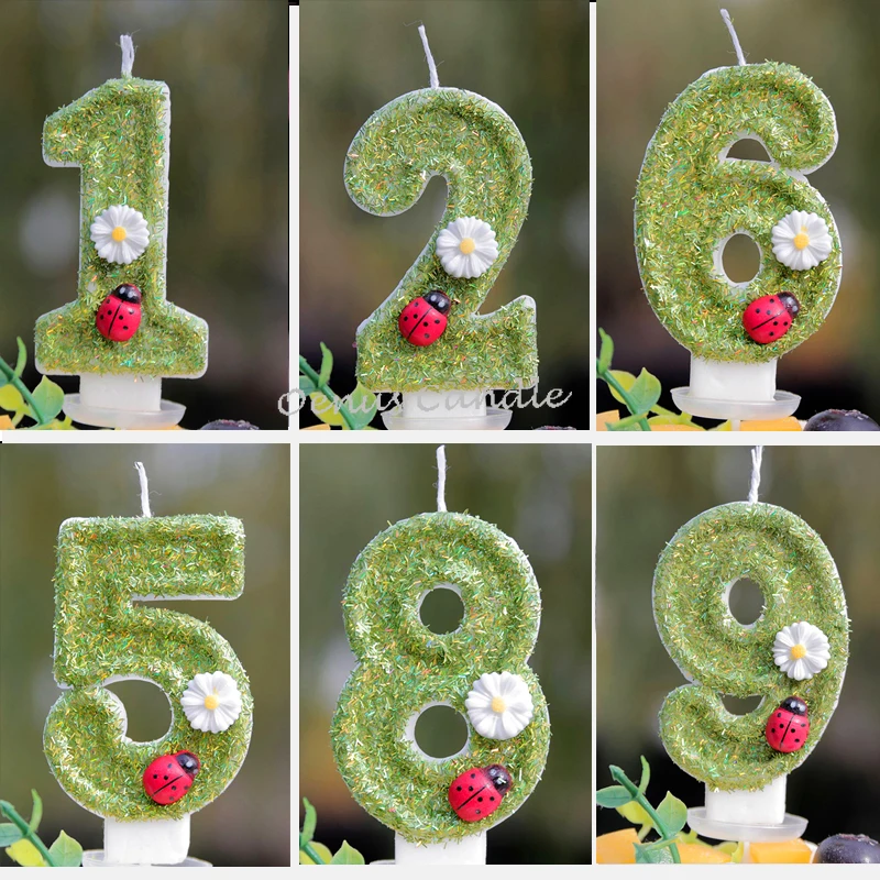 Ladybug Birthday Candles Animal Original Birthday Candle Party Decor 1st Number Kids Birthday Candles for Cake