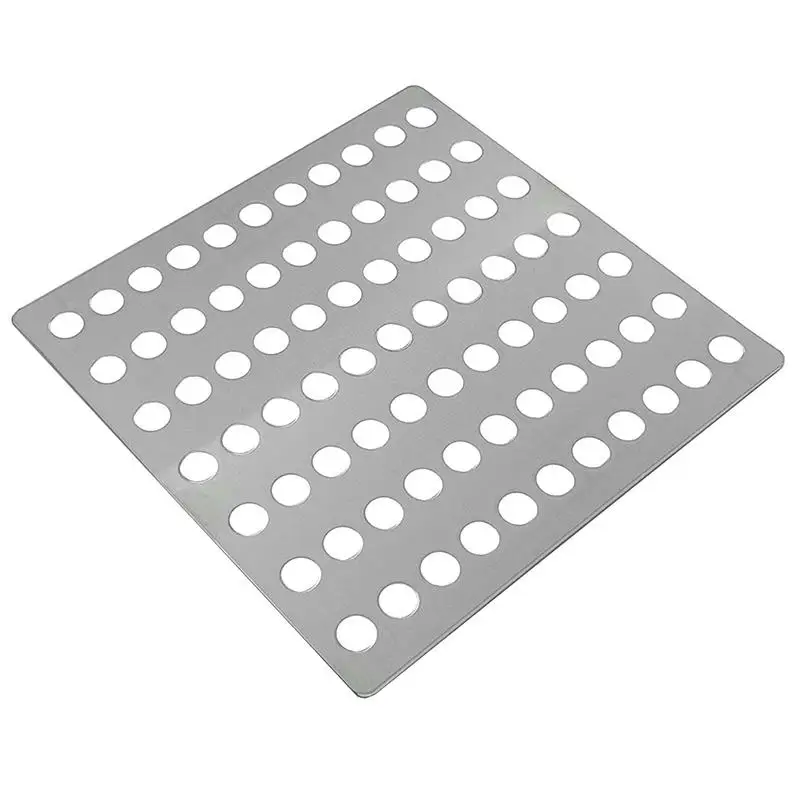 Cubiertas de drenaje de Metal, escurridor de suelo de acero inoxidable, orificio de drenaje cuadrado, recogedor de pelo para ducha, almohadilla de baño, colador de fregadero de cocina