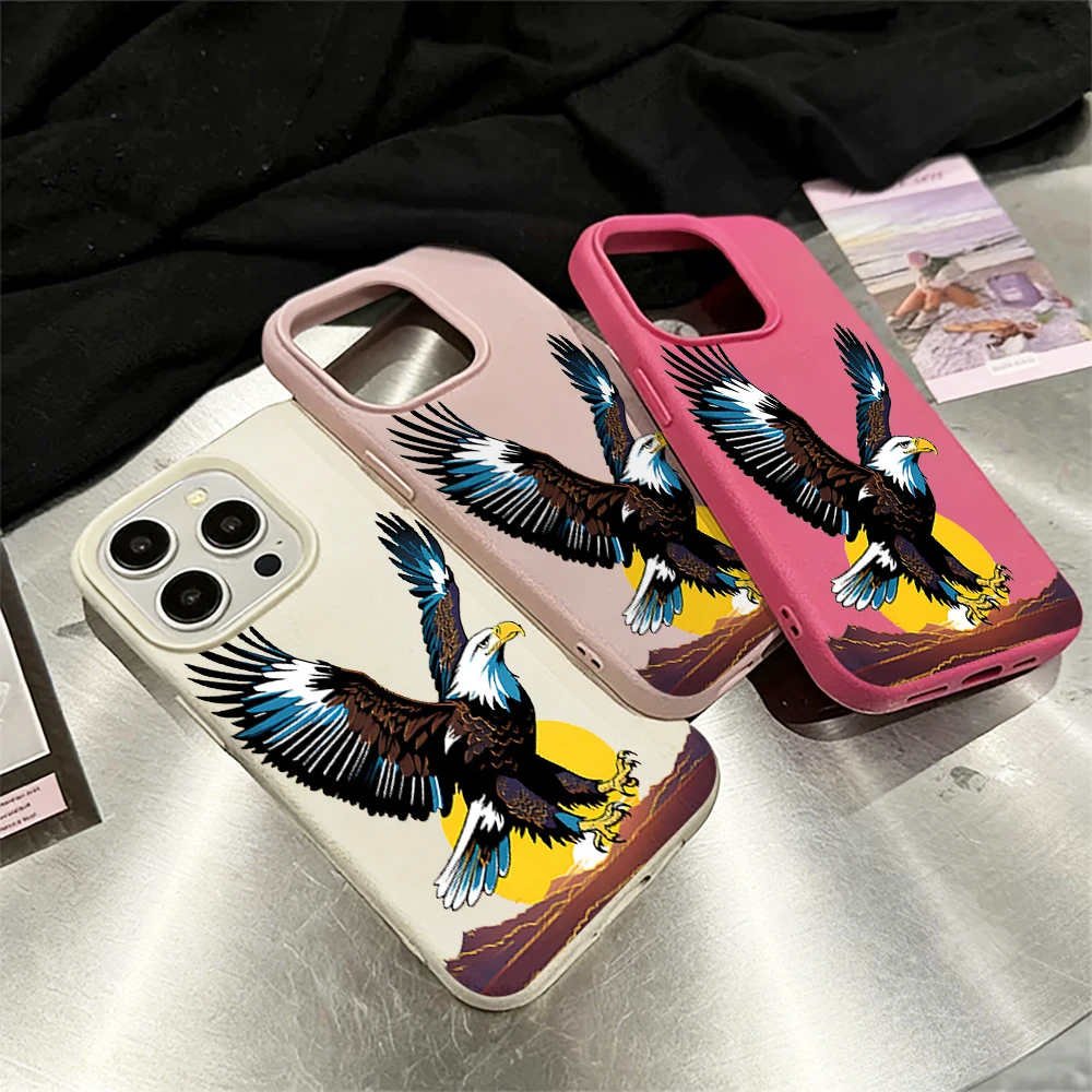 Soaring Eagle Handyhülle für iPhone 17 16 15 14 13 12 11 ProMax 16 15 14 Plus 17 16 15 14 13 12 Pro 17Air Silikon Matte Hülle – Detail 3