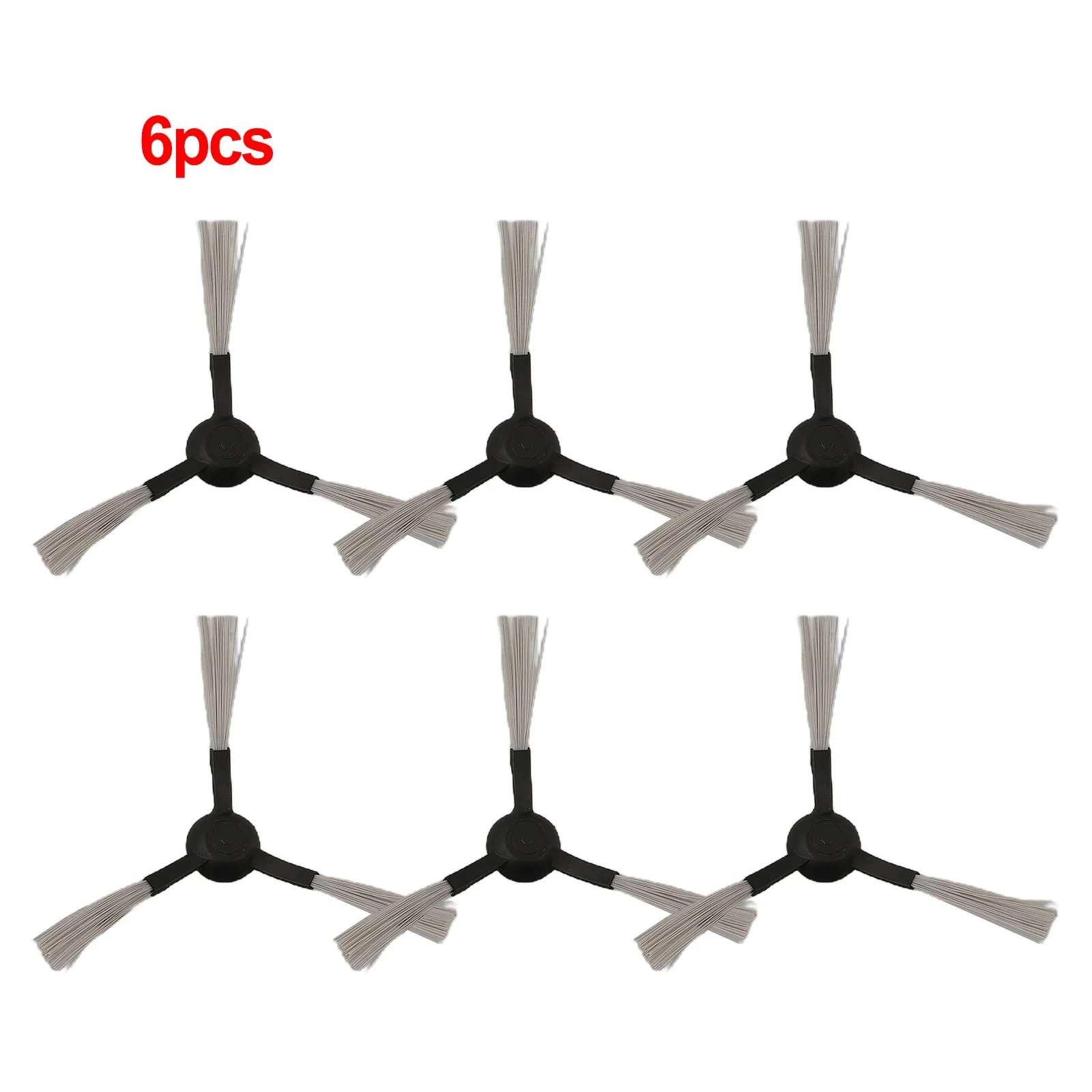 6 Pcs Side Brushes Home Corner Cleaning Easy Installation Edges Cleaning Hard-to-reach Corners Plastic+Nylon Robot