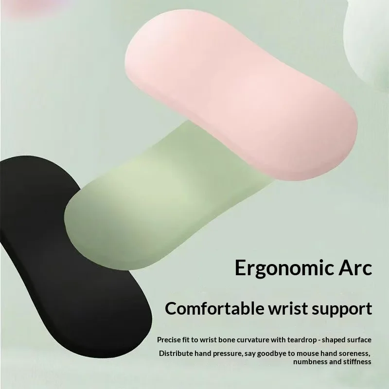 Anti-Slip Ergonomic Wrist Rest Pad, Q-Bounce Silicone Wrist Support for Computer Mouse, Desk Accessory