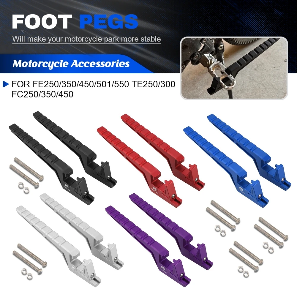 Motorcycle Passenger Pedal Footpegs Compatible Dirt Bike Accessories For Husqvarna FE250/350/450/501/550 TE250/300 FC250/350/450